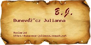 Bunevácz Julianna névjegykártya
